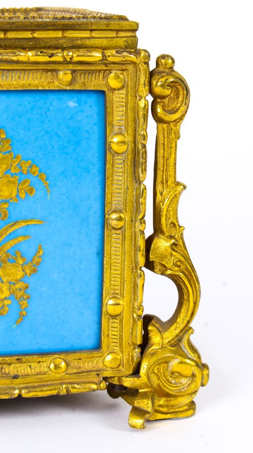 ANTIQUE FRENCH SEVRES PORCELAIN AND ORMOLU JEWELLERY CASKET C1870 19TH C - ADDITIONAL PHOTO 2