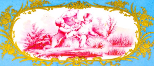 ANTIQUE FRENCH SEVRES PORCELAIN AND ORMOLU JEWELLERY CASKET C1870 19TH C - ADDITIONAL PHOTO 3