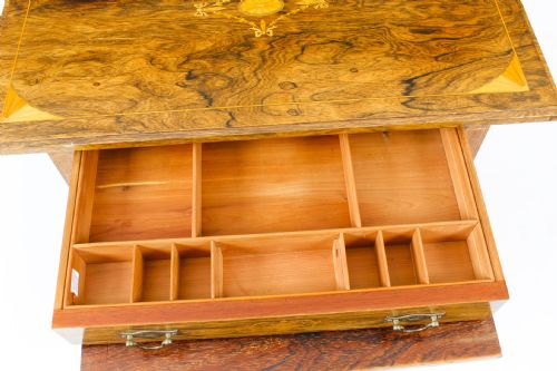 ANTIQUE EDWARDIAN INLAID WORKBOX SIDE OCCASIONAL TABLE C1890 19TH CENTURY - ADDITIONAL PHOTO 5
