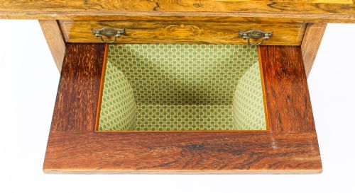 ANTIQUE EDWARDIAN INLAID WORKBOX SIDE OCCASIONAL TABLE C1890 19TH CENTURY - ADDITIONAL PHOTO 7