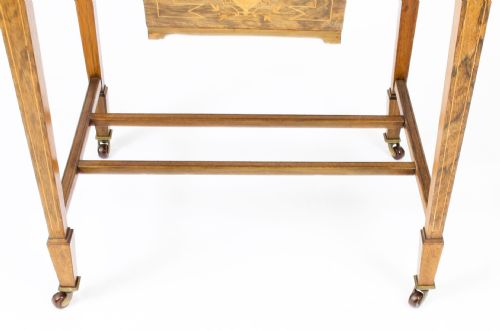ANTIQUE EDWARDIAN INLAID WORKBOX SIDE OCCASIONAL TABLE C1890 19TH CENTURY - ADDITIONAL PHOTO 11