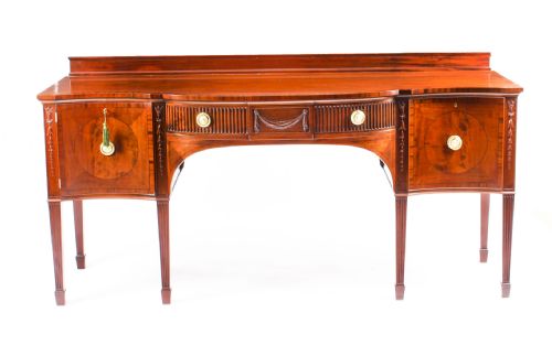 Antique English Flame Mahogany Sideboard by Cowtan & Sons 19th Century
