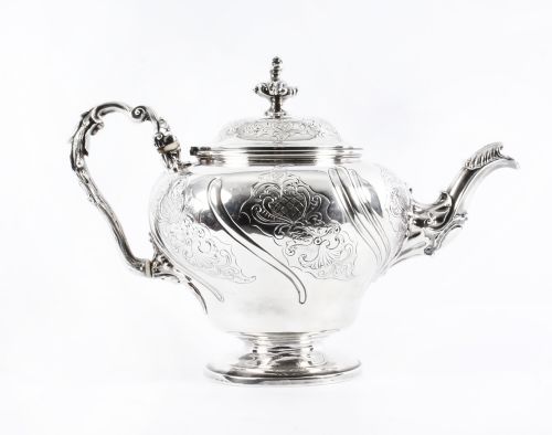 Antique English George IV Sterling Silver Tea Pot by Paul Storr London 1829

