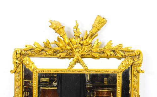 fig 2. Antique Giltwood Louis Revival Overmantel Cushion Mirror 19th C 133x 92cm