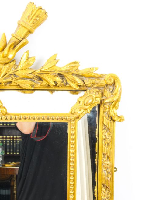 fig 3. Antique Giltwood Louis Revival Overmantel Cushion Mirror 19th C 133x 92cm