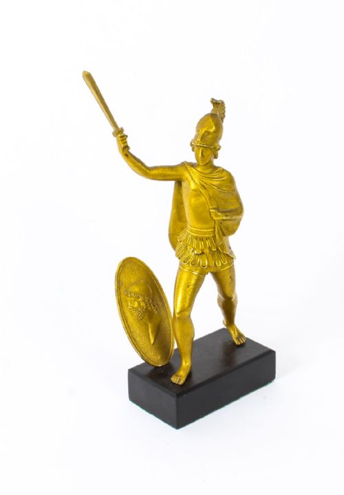 Antique Italian Grand Tour Bronze Figure of Roman Soldier 19th C
