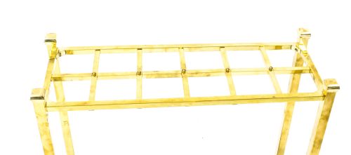 ANTIQUE BRASS UMBRELLA WALKING STICK STAND WITH TWELVE DIVISIONS LATE 19TH C - ADDITIONAL PHOTO 3