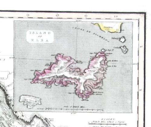 ANTIQUE MAP OF ITALY DRAWN ENGRAVED BY R SCOTT FOR THOMSONS EDINBURGH 1814 - ADDITIONAL PHOTO 3