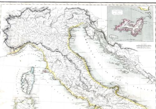 ANTIQUE MAP OF ITALY DRAWN ENGRAVED BY R SCOTT FOR THOMSONS EDINBURGH 1814 - ADDITIONAL PHOTO 4