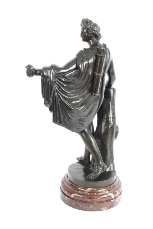 fig 7. Antique Victorian Bronze Sculpture of Greek God Apollo 19th Century
