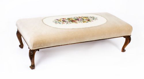 Antique Large Stool Ottoman Coffee Table 19th Century 148x64cms
