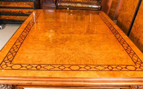ANTIQUE 12FT ELIZABETHAN REVIVAL POLLARD OAK EXTENDING DINING TABLE 19TH C - ADDITIONAL PHOTO 15