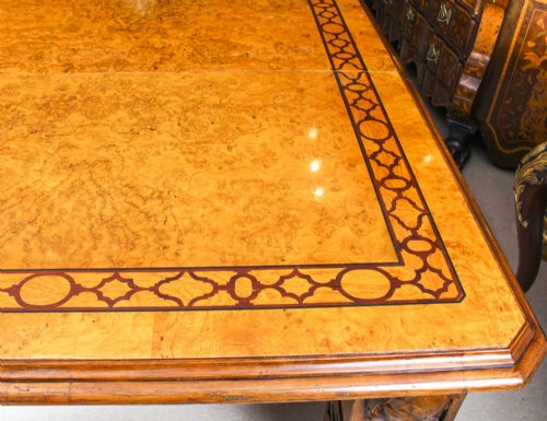 ANTIQUE 12FT ELIZABETHAN REVIVAL POLLARD OAK EXTENDING DINING TABLE 19TH C - ADDITIONAL PHOTO 17