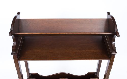 ANTIQUE EDWARDIAN INLAID MAHOGANY BOOKSTAND CIRCA 1900 - ADDITIONAL PHOTO 4