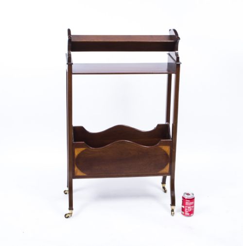 ANTIQUE EDWARDIAN INLAID MAHOGANY BOOKSTAND CIRCA 1900 - ADDITIONAL PHOTO 8