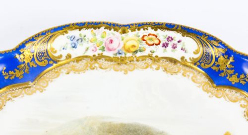 fig 2. Antique Royal Worcester Porcelain Landscape Dish 19th Century

