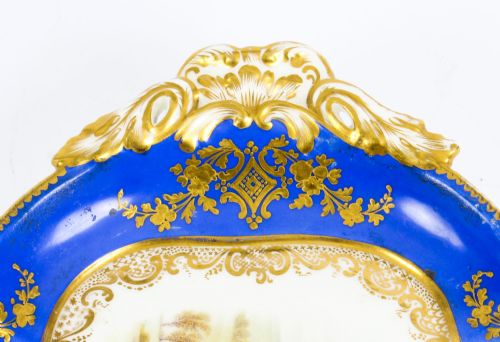 fig 6. Antique Royal Worcester Porcelain Landscape Dish 19th Century
