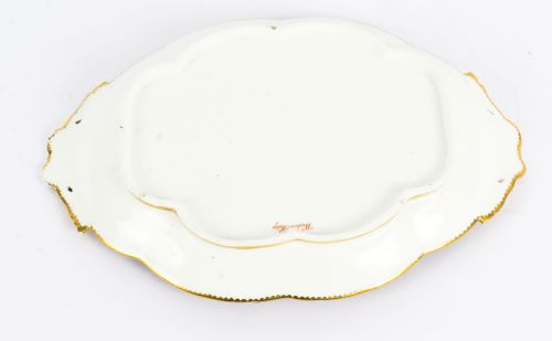 fig 7. Antique Royal Worcester Porcelain Landscape Dish 19th Century
