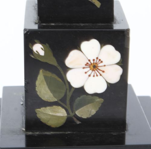 fig 6. Antique Victorian Ashford Pietra Dura Marble Obelisk 19th Century