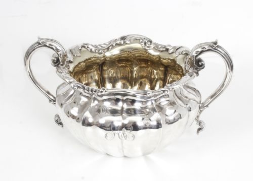 Antique William IV Sterling Silver Sugar Bowl by Paul Storr 1830
