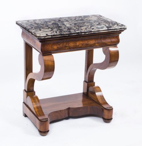 Antique Charles X Period Walnut Console Table C.1830
