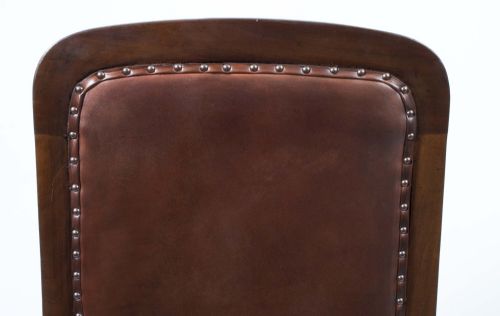 ANTIQUE PAIR ENGLISH VICTORIAN LEATHER ARMCHAIRS C1880 - ADDITIONAL PHOTO 13