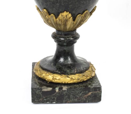 fig 4. Antique Pair Ormolu Verde Antico Marble Candelabra c.1860
