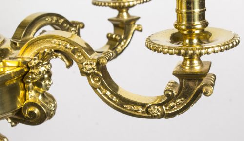 ANTIQUE FRENCH LOUIS XIV STYLE TWELVE BRANCH ORMOLU CHANDELIER C1900 - ADDITIONAL PHOTO 7