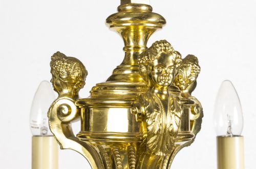 ANTIQUE FRENCH LOUIS XIV STYLE TWELVE BRANCH ORMOLU CHANDELIER C1900 - ADDITIONAL PHOTO 11