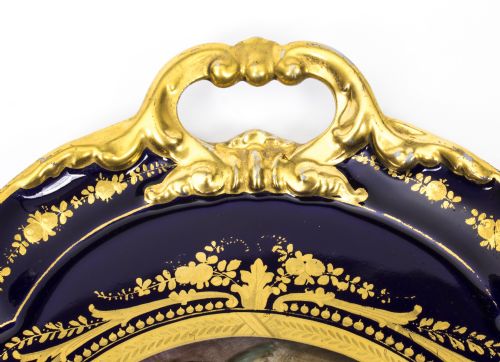 fig 4. Antique French Sevres Porcelain Tray signed Moreaux C1860
