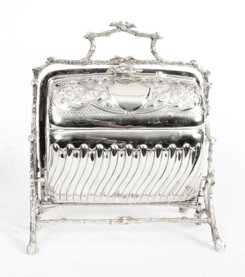 Antique English Silver Plated Sweets Biscuit Box Mappin & Webb 19th Century
