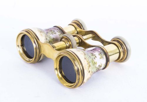Antique Pair of French Enamelled Opera Glasse C.1880
