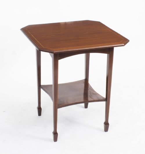 Antique Inlaid Mahogany Edwardian Occasional Table C.1900
