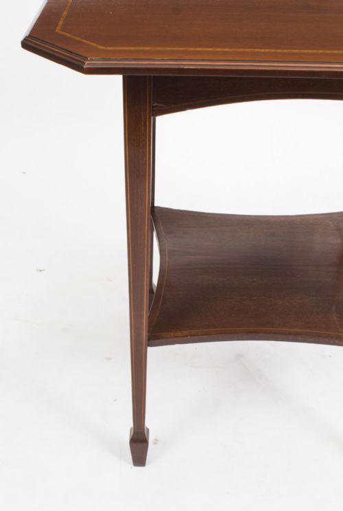 fig 4. Antique Inlaid Mahogany Edwardian Occasional Table c.1900