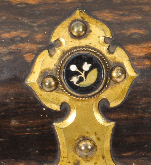 ANTIQUE COROMANDEL BRASS MOUNTED SCENT BOTTLE BOX 19TH C - ADDITIONAL PHOTO 3