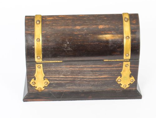 ANTIQUE COROMANDEL BRASS MOUNTED SCENT BOTTLE BOX 19TH C - ADDITIONAL PHOTO 6