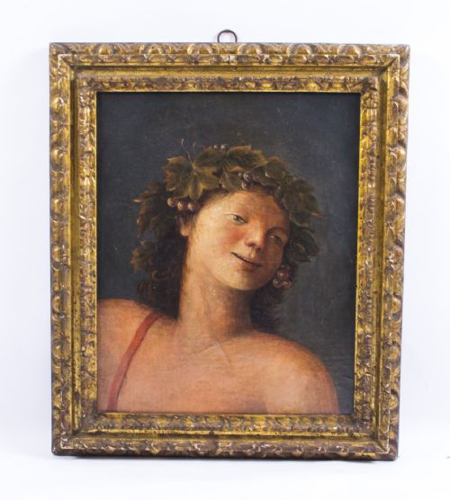 Antique Painting 'Young Classical Boy' C.1880
