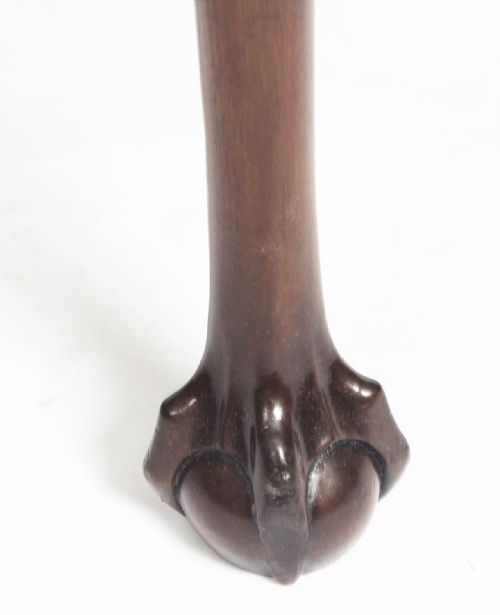 ANTIQUE VICTORIAN MAHOGANY DEMI LUNE CARD CONSOLE TEA TABLE 19TH C - ADDITIONAL PHOTO 7