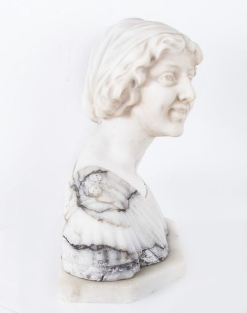 Antique Marble Bust of Iullette by Prof G.bessi C1900
