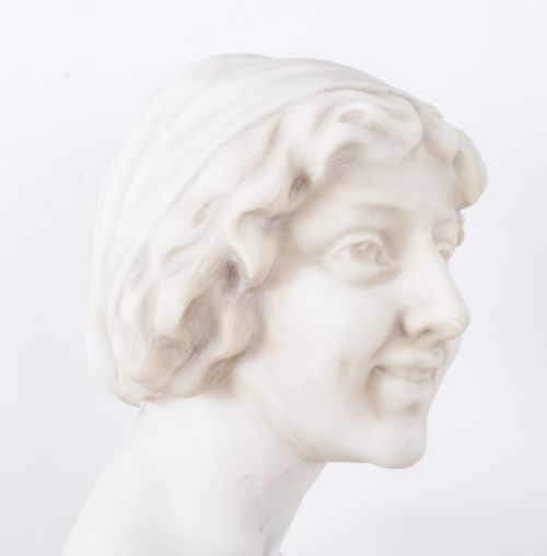 fig 1. Antique Marble Bust of Iullette by Prof G.Bessi c1900
