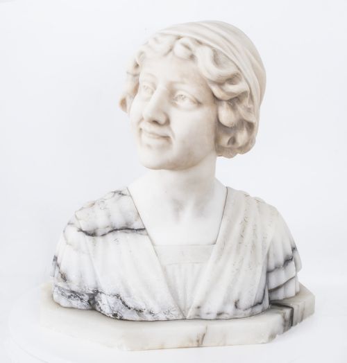 fig 4. Antique Marble Bust of Iullette by Prof G.Bessi c1900
