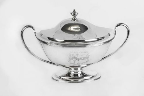 Antique Silver George III Tureen William Bennett 1808 Birchall and Hayne
