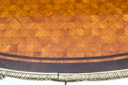 fig 4. Antique French Bureau Plat Parquetry Writing Table c.1860