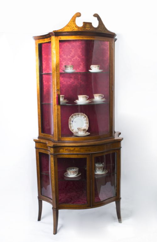 fig 2. Antique Edwardian Inlaid Display Cabinet c.1900

