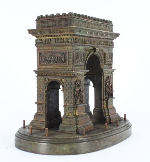 Antique French Grand Tour Bronze Model of the Arc De Triomphe, 19th Century
