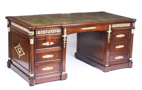 Antique Empire Revival French Ormolu Mounted Desk C1880 19th Century

