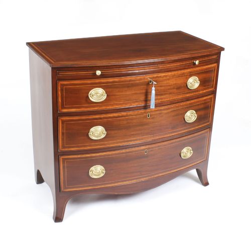 Antique Regency Period Mahogany Chest Drawers & Slide 19th Century

