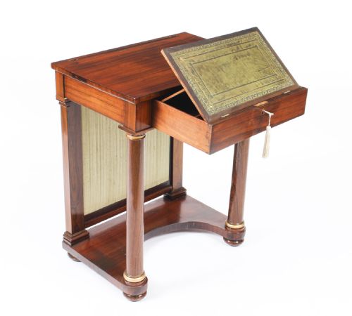 ANTIQUE ENGLISH EMPIRE CONSOLE WRITING SIDE TABLE C1820 19TH CENTURY - ADDITIONAL PHOTO 2