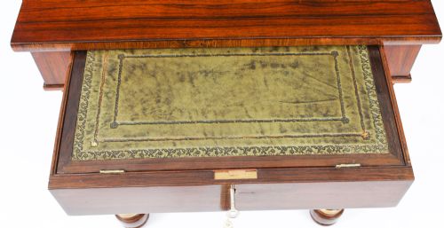 ANTIQUE ENGLISH EMPIRE CONSOLE WRITING SIDE TABLE C1820 19TH CENTURY - ADDITIONAL PHOTO 7