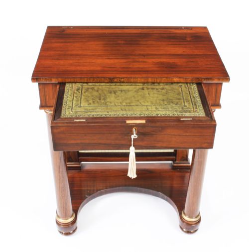 ANTIQUE ENGLISH EMPIRE CONSOLE WRITING SIDE TABLE C1820 19TH CENTURY - ADDITIONAL PHOTO 8